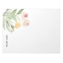 Aquarell moderne Frühlingsblumen Grün