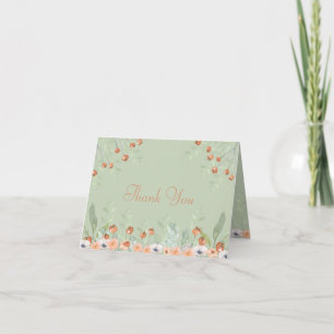 Aquarell-Moderne-Sage-Script-Hochzeit Dankeskarte