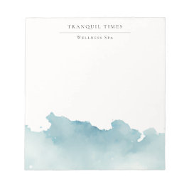 Aquarell Moderner Minimalistischer Aqua-Spa Notizblock