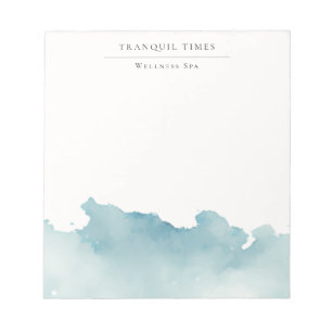 Aquarell Moderner Minimalistischer Aqua-Spa  Notizblock
