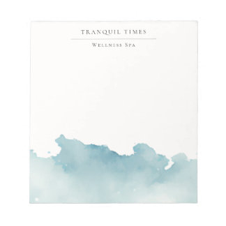 Aquarell Moderner Minimalistischer Aqua-Spa Notizblock