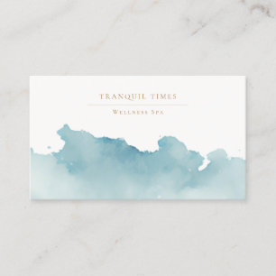 Aquarell Modernes Minimalistisches Aqua Wellness-C Visitenkarte
