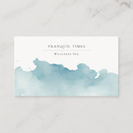 Aquarell Modernes Minimalistisches Aqua Wellness-C Visitenkarte