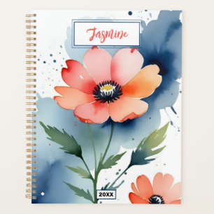 Aquarell-Mohn-Tanz Planer