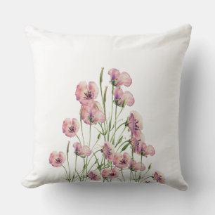 Aquarell-Mohnblumen-Atemberaubende Kissenhülle Kissen