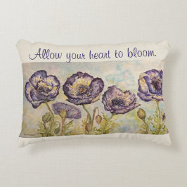 Aquarell-Mohnblumen-Inspirations-Akzent-Kissen Dekokissen