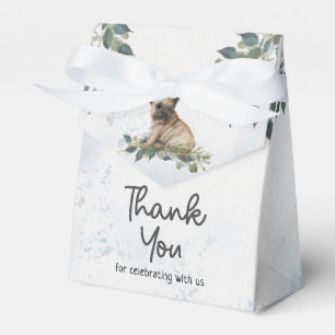 Aquarell-Mops-Welpe-Baby-Shower Geschenkschachtel