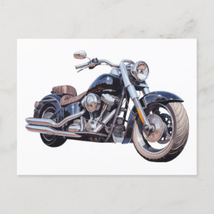 Aquarell-Motorrad Postkarte