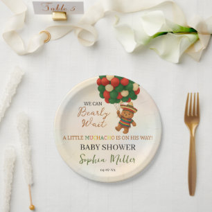 Aquarell Muchacho Mexicanischer Bär Baby Shower Pappteller
