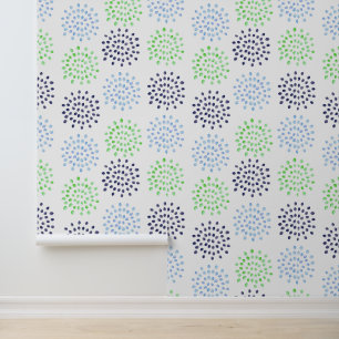 Aquarell Multi Color Blue Green Blume Tapete