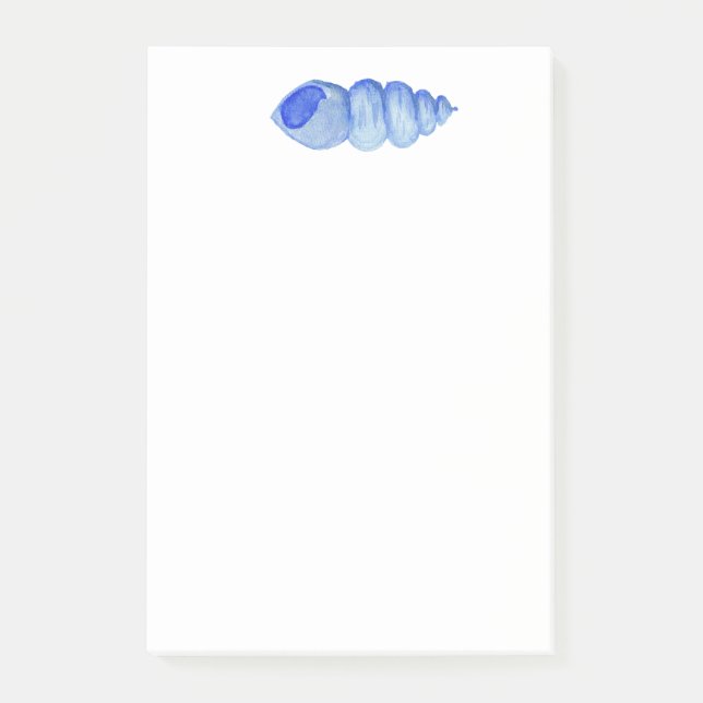 Aquarell-Muschel Post-it Klebezettel (Vorderseite)