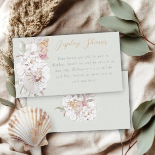 Aquarell-Muscheln Florale Babyshow-Anzeige Dusche Begleitkarte