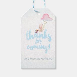 Aquarell Nashorn Einhorn Baby Junge Shower Dankesc Geschenkanhänger