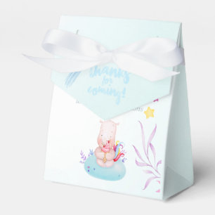Aquarell Nashorn Einhorn Baby Junge Shower Dankesc Geschenkschachtel