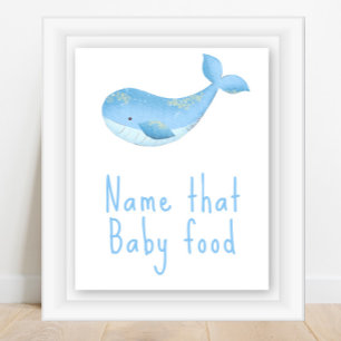 Aquarell nautisch - Errate den Babynahrung Poster