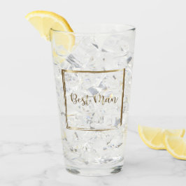 Aquarell Navy & Blush Bestman Glas