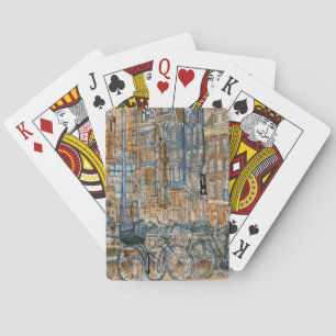 Aquarell-New- York Cityansicht der Spielkarten