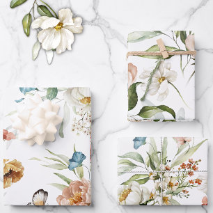 Aquarell Niederländische Stillleben Blumenkunst Wi Geschenkpapier Set