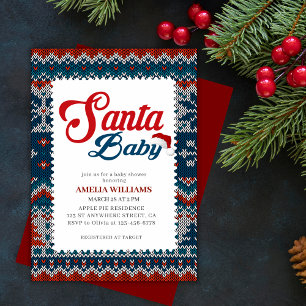 Aquarell niedliche Rote Babydusche Einladung