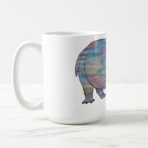 Aquarell Nilpferd Kaffeetasse
