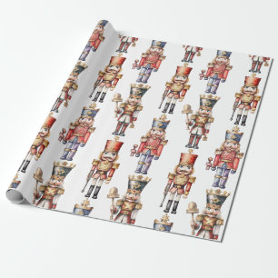 Aquarell-Nussknacker Moderne Minimal-Weihnachten Geschenkpapier