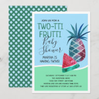 Aquarell Obst Zwei-Ti Fruiti Twins Babydusche
