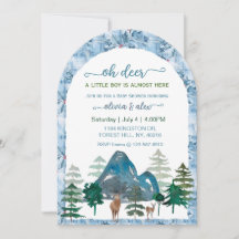 Aquarell Oh Hirsch Baby Boy Shower Einladungen