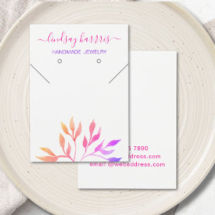 Aquarell-Ohrringe und Halsketten-Schmuck