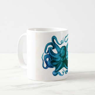 Aquarell-Oktopus-Illustration Kaffeetasse