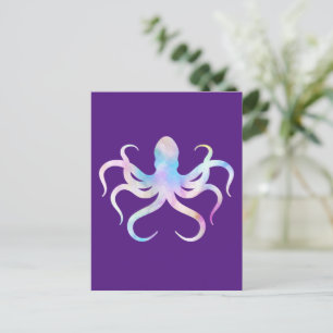 Aquarell-Oktopus Postkarte