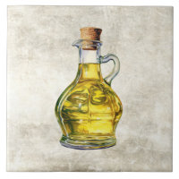 Aquarell Olivenöl Flasche Imitate Textur