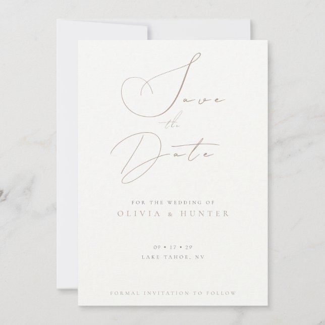 Aquarell-Olivenzweig-Hochzeit-Save-the-Date-Karte Einladung (Vorderseite)