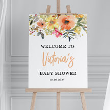 Aquarell Orange Bläserndusche Begrüßungsbaby