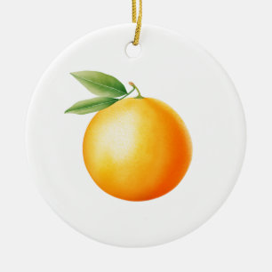 Aquarell Orange Keramik Ornament