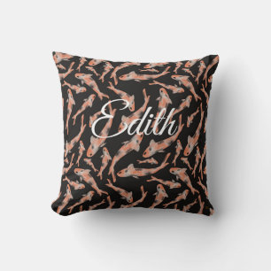 Aquarell Orange Koi Personalisiert Kissen