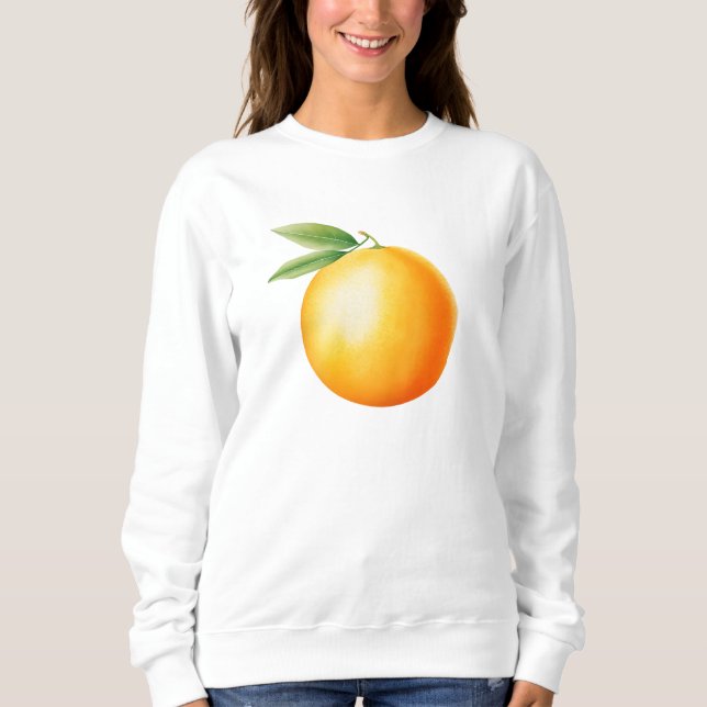 Aquarell Orange Sweatshirt (Vorderseite)