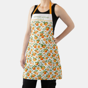 Aquarell Orange Zitrus Küchen Backen Schürze