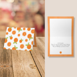 Aquarell Orangen Zitrusfruchtscheiben Dankeskarte
