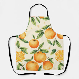 Aquarell-Orangen-Zitrusmuster Schürze