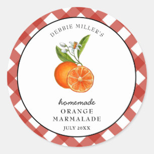 Aquarell-Orangenmarmelade-Glas Runder Aufkleber