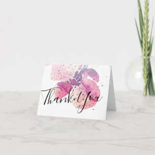 Aquarell-Orchidee danken Ihnen Anmerkungs-Karte Dankeskarte