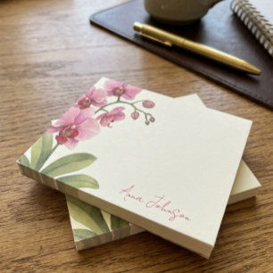 Aquarell-Orchidee Personalisierte Post-it-Notizzet Post-it Klebezettel