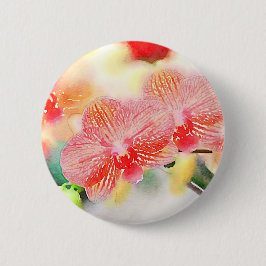 Aquarell-Orchideen Button