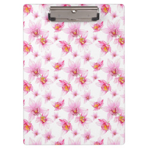 Aquarell-Orchideen-Design 15  Klemmbrett