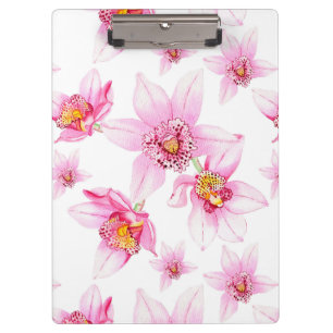 Aquarell-Orchideen-Design 15  Klemmbrett