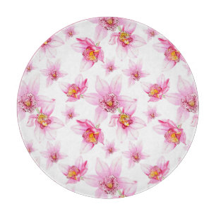 Aquarell-Orchideen-Design 15 Schneidebrett