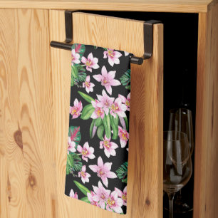 Aquarell-Orchideen-Design 27 Geschirrtuch
