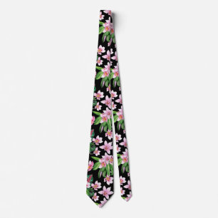 Aquarell-Orchideen-Design 27 Krawatte