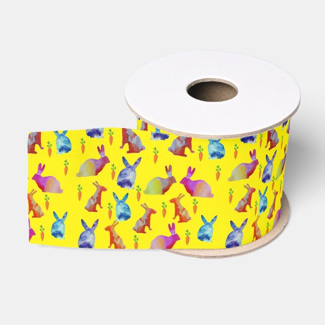 Aquarell Ost-Kaninchen Ripsband (Spule)