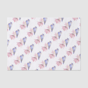Aquarell-Ostdrossel-blauer Garten-Vogel Seidenpapier